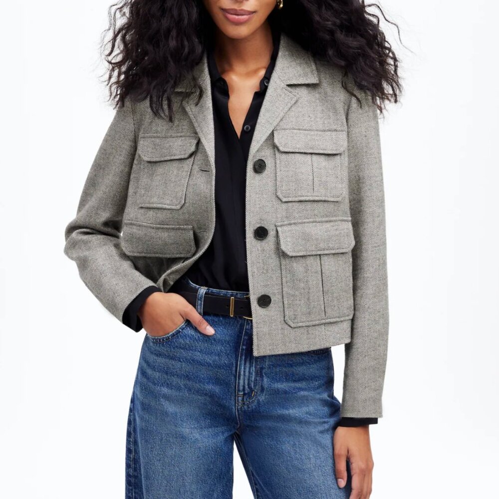 PETITE Flap pocket field jacket 8